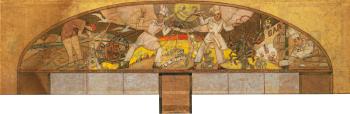 Study for The Grand Central Oyster Bar Mural by 
																	Edward Trumbull