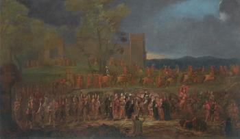 The procession of Sultan Ahmed III by 
																	Jan Baptiste Vanmour