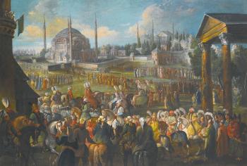 A Procession in Constantinople by 
																	Jan Baptiste Vanmour