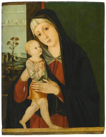 The Virgin and Child by 
																	Jacopo da Valenza
