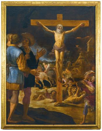 The Crucifixion of A Male Saint, Possibly St. Philip by 
																	Eugenio Cajes