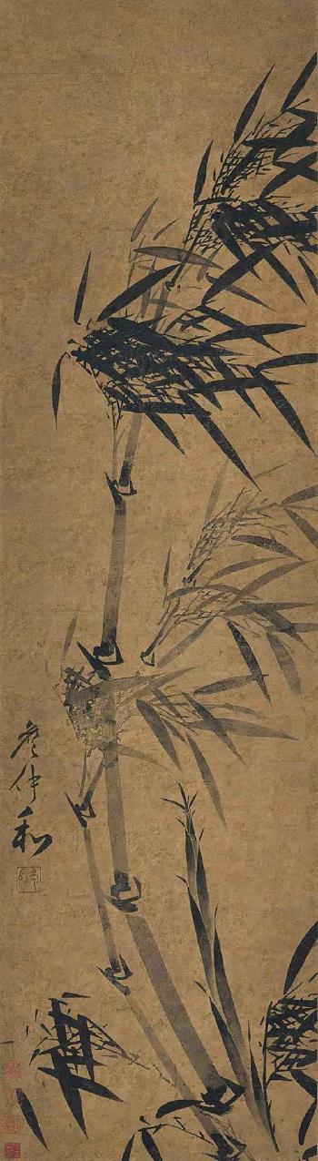 Ink bamboo by 
																	 Zhan Zhonghe