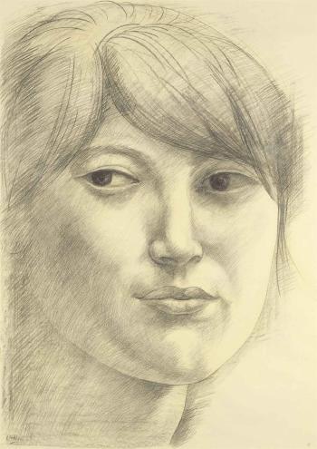 Female Portrait; & Figure Stretching by 
																	 Xie Dongming