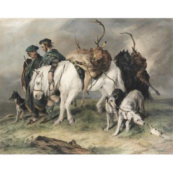 Deer Stalkers Returning by 
																	Henry Thomas Ryall