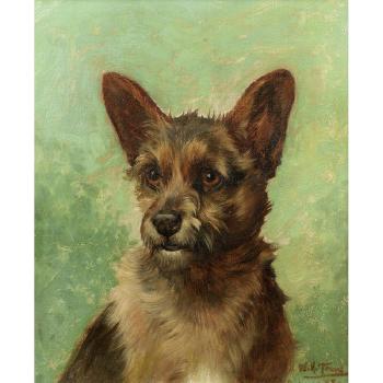 Head of a Terrier by 
																	William Henry Hamilton Trood