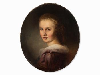 Portrait of a Young Woman by 
																			Pancraz Koerle