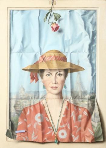 Portrait de femme au chapeau de paille à Paris by 
																	Paulo Intini