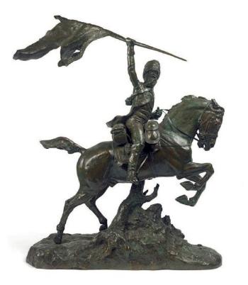Cosaque à cheval by 
																	Henri Geoffroy de la Ruille