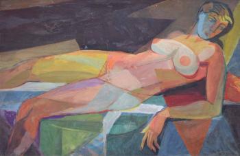 Reclining nude by 
																	Jerzy Faczynski