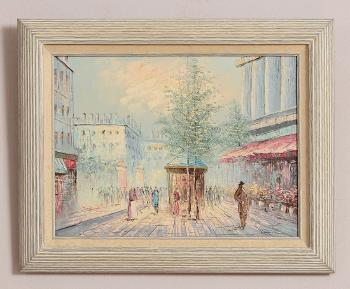 Parisienne Street Scene by 
																			Daniel Doux