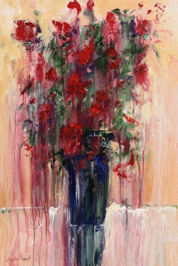 Still life - Flowers in a vase by 
																			Angelina Raspel