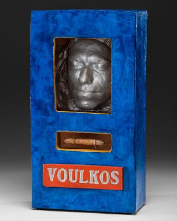 Voulkos portrait box with cigar by 
																			Henry Halem