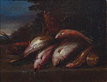 Natura morta di pesci by 
																	Tommaso Realfonso