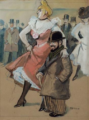 Touluse-Lautrec con una bailarina by 
																	Ricardo Opisso Sala