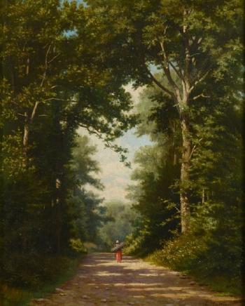 Fagotière en forêt by 
																			Eugene Hallion