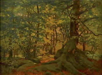 Sous-bois en forêt by 
																	Joseph de Ruysscher
