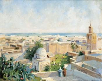 Vue de Tunis by 
																	Charles de Saint-Amant