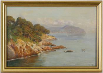Bord de mer, Nervi près de Gênes by 
																			Charles Fayod