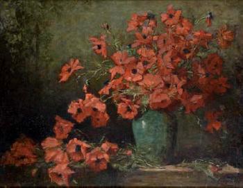 Nature morte aux coquelicots by 
																	Martial Hupe