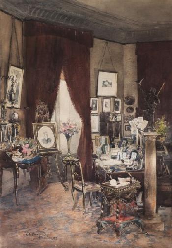 Salon-bureau de la princesse Henriette de Belgique au palais de la Régence à Bruxelles by 
																	Victor Uytterschaut