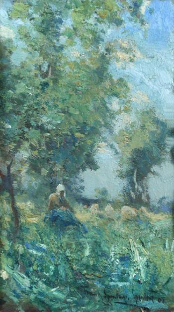 The shepherdess by 
																			Frank Spenlove Spenlove