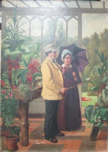 In the greenhouse by 
																			Edovard Quitton