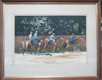 Morning exercise, Newmarket by 
																			David Trundley