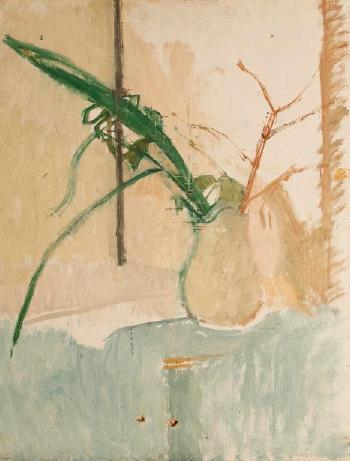 Still life with green leaves by 
																			William Coldstream