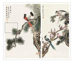 Flowers and birds by 
																	 Yu Xun