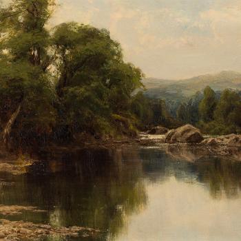Landscape - At the Wye by 
																			Florence A Saltmer