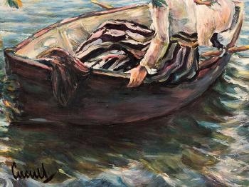 Two Ladies In a Boat by 
																			Edward Cucuel