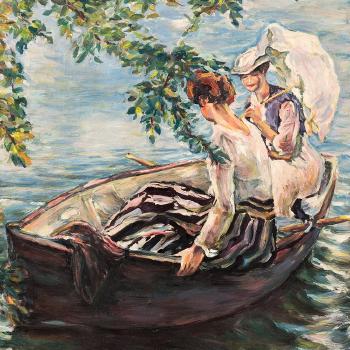 Two Ladies In a Boat by 
																			Edward Cucuel