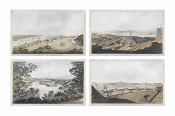 View from Fort Needham near Halifax; View of Halifax from Davis’s Mill; View from Cowies Hill near Halifax N.S.; and View of Halifax from Georges Island by 
																	George Isham Parkyns