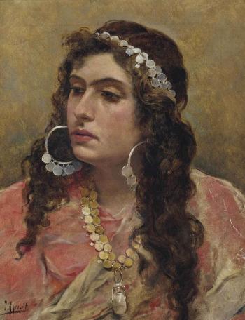 A gypsy lady by 
																	Joaquim Agrasot y Juan