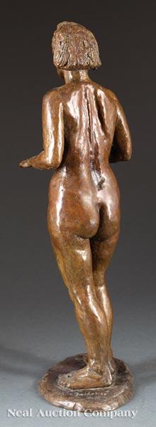 Standing Female Nude Gesticulating with Her Hands by 
																			Charles Fritchie
