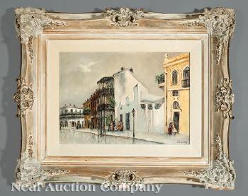 French Quarter Street Scene by 
																			George Orry-Kelly
