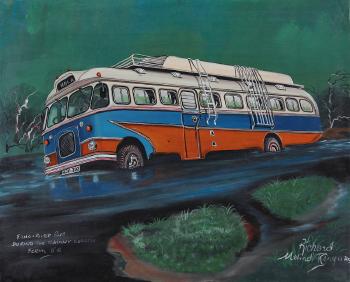 Tana river bus during the rainy season, serial II B by 
																	Richard Onyango