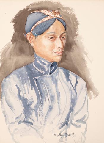 Portrait of a Javanese man by 
																	Czeslaw Mystkowski