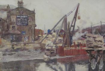 Building the New Bridge at Kirkstall Leeds by 
																			Ernest Procter