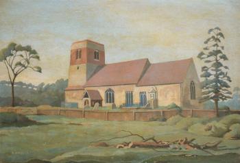 Badley church, Suffolk by 
																			Harold Steggles
