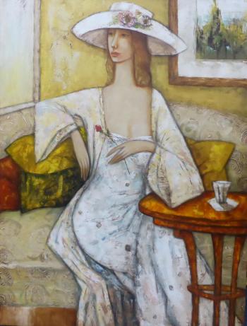 Lady with the white hat by 
																	Ludmila Curilova