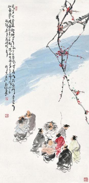 Plum blossoms by 
																	 Zhai Yuanliang