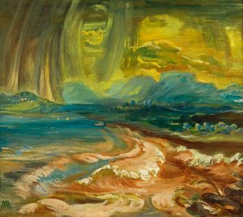 Unwetter über dem Gardasee by 
																	Gustav Adolf-Muller