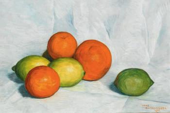Stillleben mit Orangen und Zitronen by 
																	Hans Emmenegger