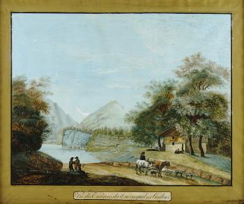 Vue des Environs du Lac des quatres Cantons by 
																	Johann Caspar Eppelein