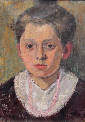 Mädchenportrait by 
																	Adolf Saile