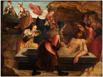 Grablegung Christi by 
																			Jacob Cornelisz van Oostsanen