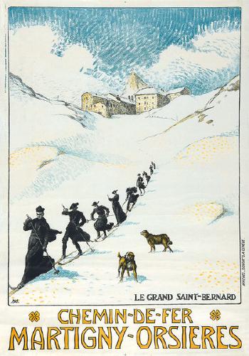 Le Grand Saint-Bernard, Chemin-de-Fer Martigny-Orsières by 
																	Albert Jacques Muret