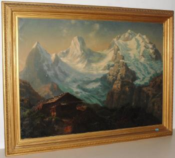Eiger, Mönch und Jungfrau von der Kleinen Scheidegg aus gesehen by 
																	Arnold Jenny