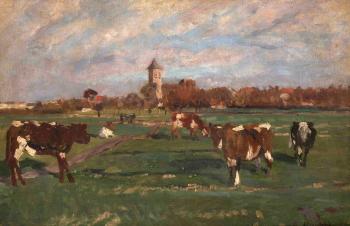 Kühe auf der Weide by 
																	Carl Vinnen